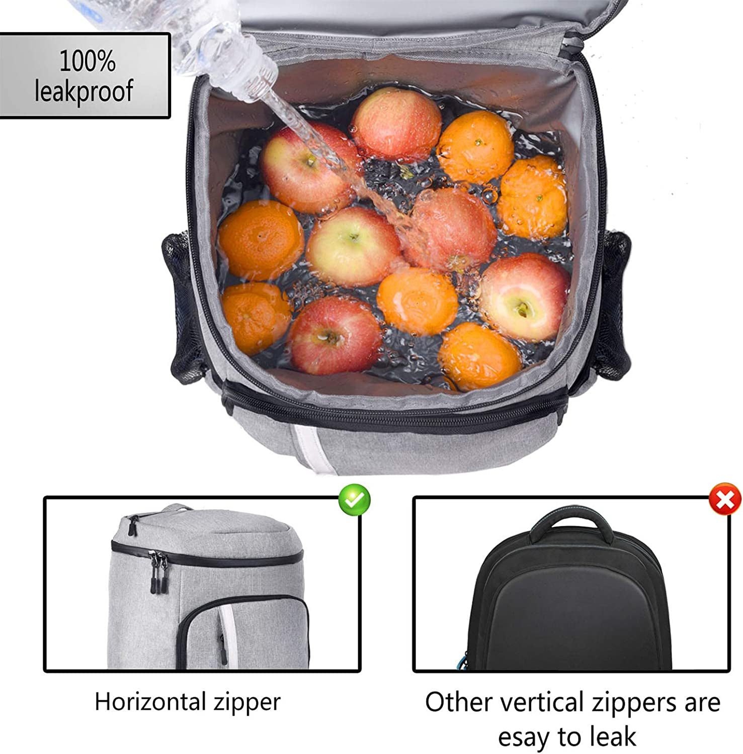 Ultimate Leakproof Insulated Backpack Cooler - Lightweight & Waterproof for Beach, Picnics, Camping & Hiking - Holds 30 Cans