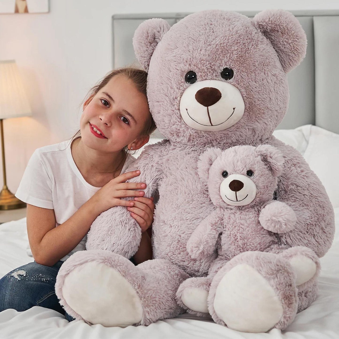 Mommy and Baby Giant Teddy Bear 39" Bear Stuffed Animal Plush Toy