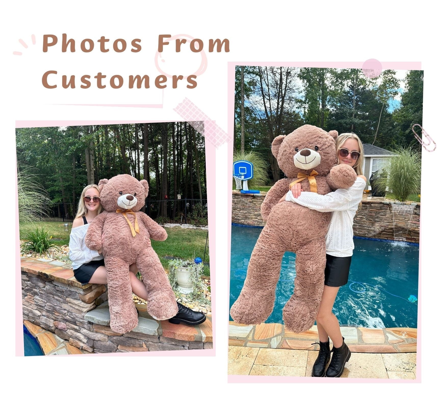 Giant Teddy Bear 51'' Stuffed Animal Soft Big Teddy Bear Plush Toy