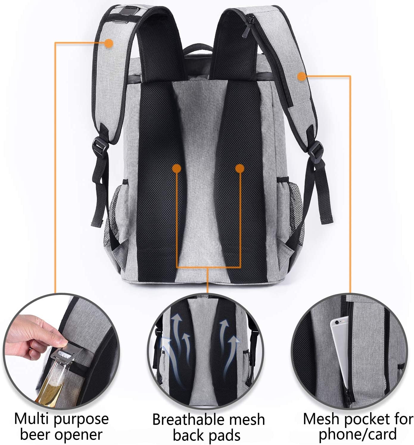 Ultimate Leakproof Insulated Backpack Cooler - Lightweight & Waterproof for Beach, Picnics, Camping & Hiking - Holds 30 Cans