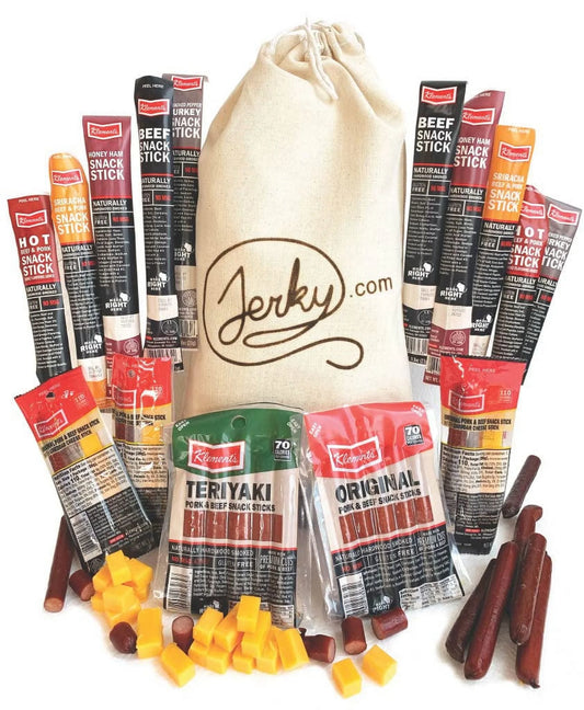 26Pc Beef and Cheese Sticks - Variety Pack of Beef, Pork, Ham, Turkey Sticks and Cheese Sticks - Beef Jerky Gifts for Men