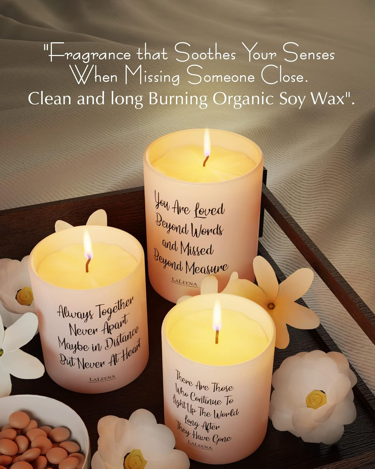 Memorial Candle -  - Sympathy Candle - Loss of Father Present - Loss of a Mother Sympathy Present - Missing a Friend - Celebration of Life (Loved beyond Words, Lavender)