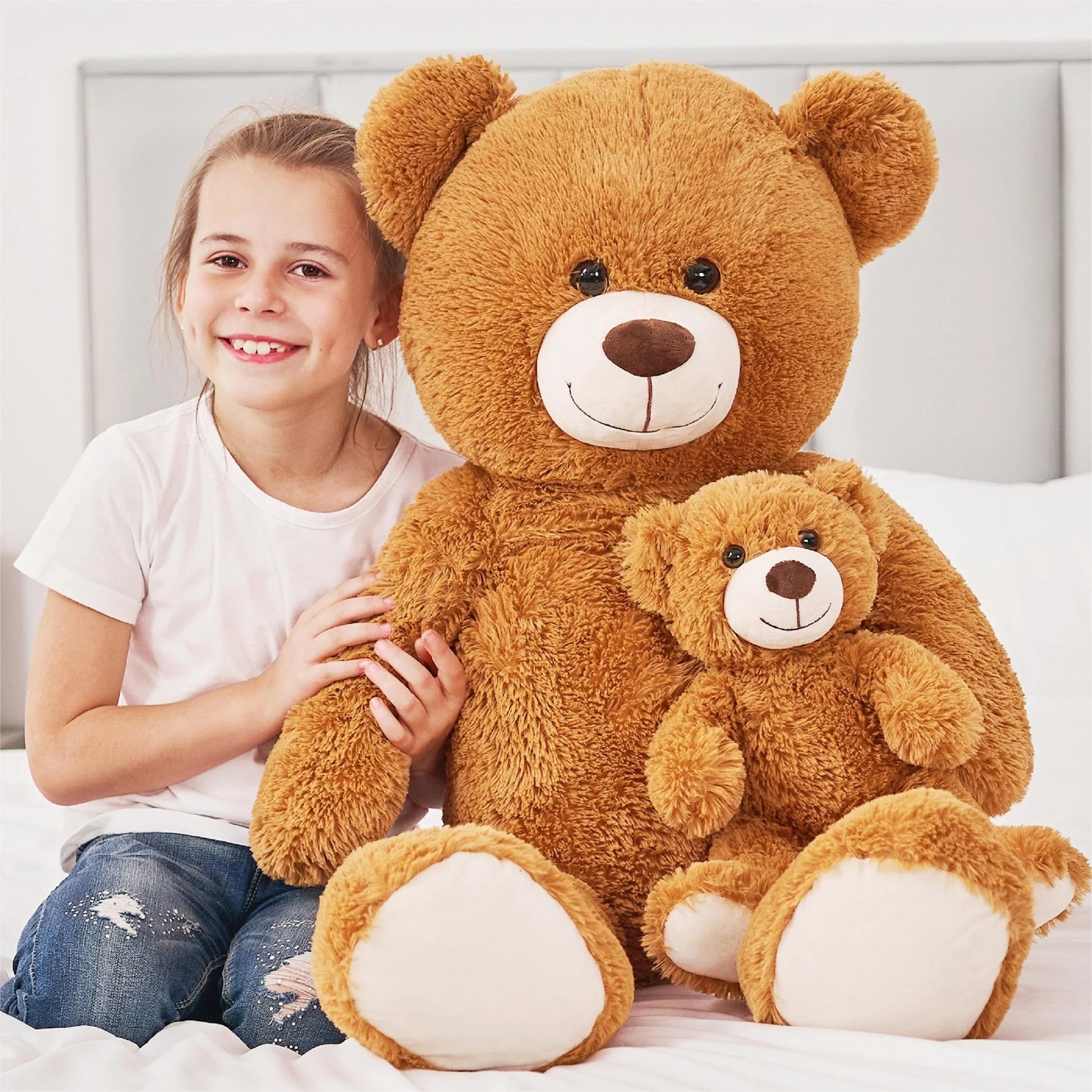 Mommy and Baby Giant Teddy Bear 39" Bear Stuffed Animal Plush Toy