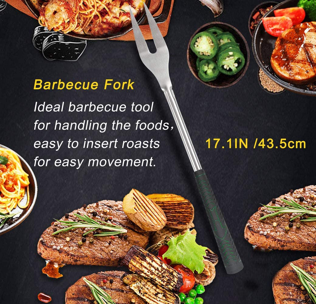 7PCS Golf-Club Style BBQ Tools Set Grilling Tools with Rubber Handle - Stainless Steel Grill Accessories for Outdoor Grill Set Premium Grill Utensils Set Christmas Birthday Gifts for Men Dad